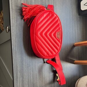 Victoria’s Secret Vibrant Burnt Orange/Red Quilted Crossbody/Belt Bag